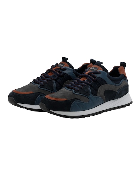 Herren Sneaker aus Wildleder-Mesh-Mix , Marineblau
