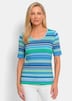 Viscose shirt met fris streepmotief