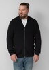 Struktur-Strickjacke mit Eingrifftaschen und Reißverschluss
