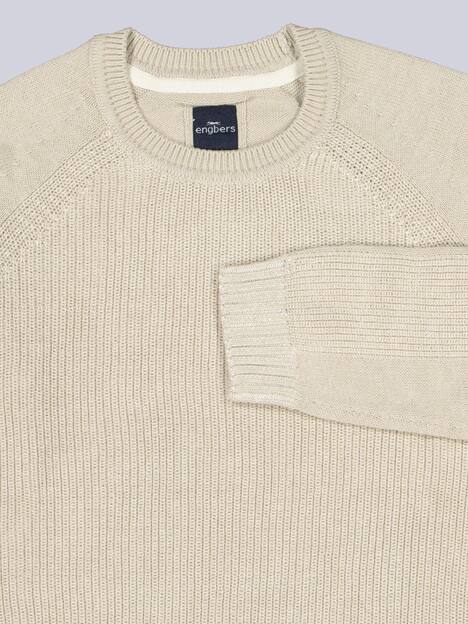 engbers Herren Pullover Rundhals , Creme