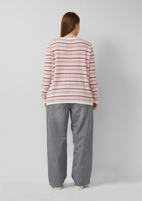 Langarmshirt mit Streifenmuster