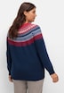 Pullover Langarm Jacquard Sonstiges Muster Ohne Kragen