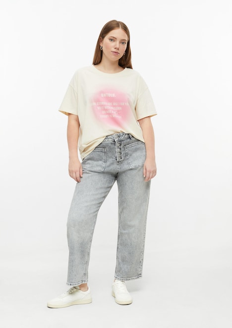 Jeans / High Rise / Straight Leg cropped