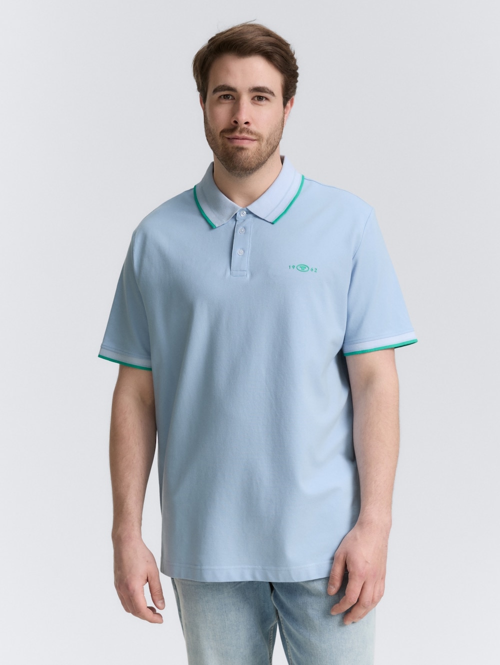 Tom Tailor Men PLUS Poloshirts Plus Size - Piqué Poloshirt mit Stretch