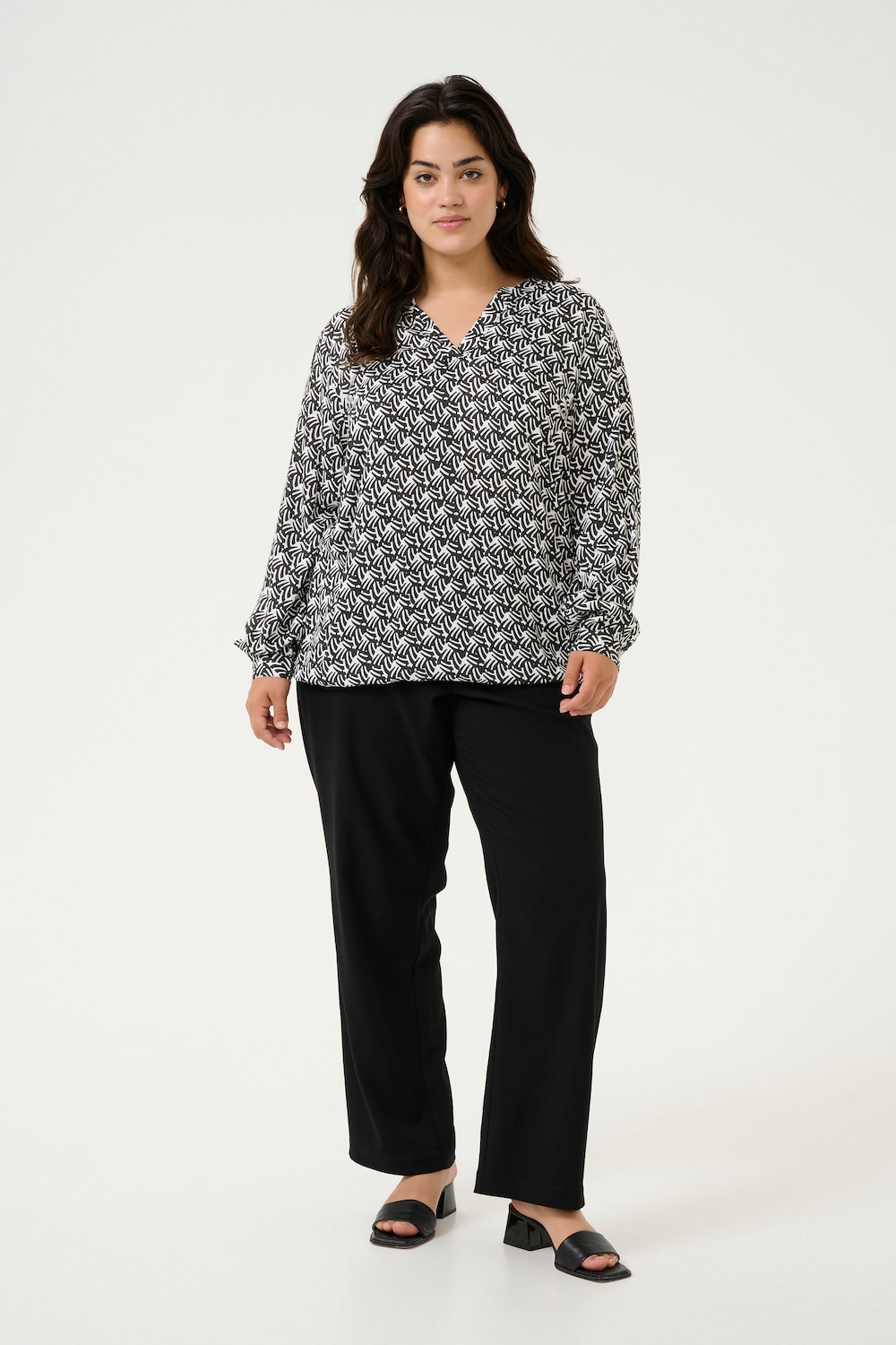 Langarm-Bluse Regular fit