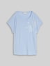 T-Shirt mit Leinenanteil
