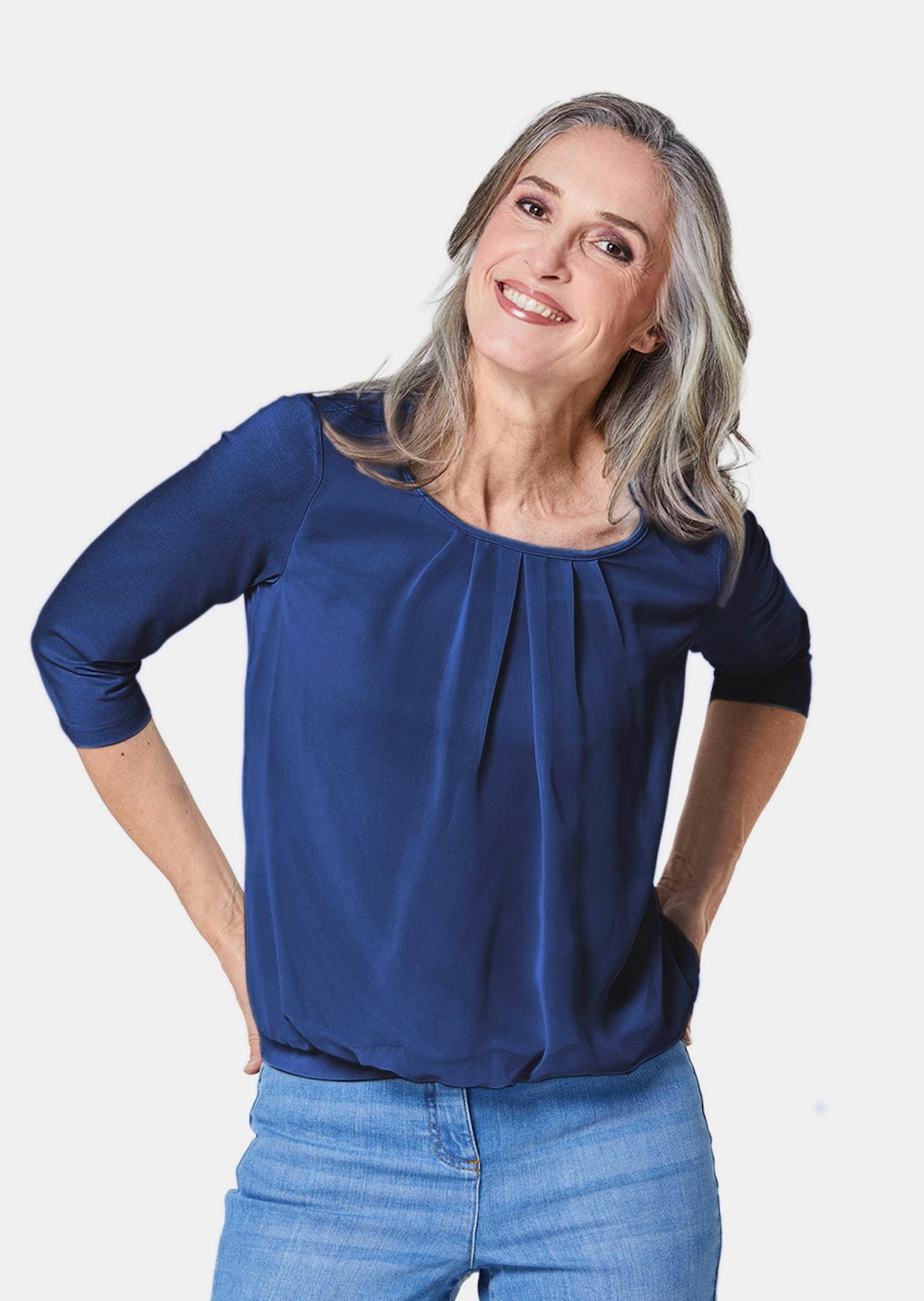 Gepflegtes Shirt in eleganter Blusen-Optik