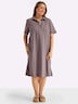 Leinenkleid Kurzarm Hemdkragen