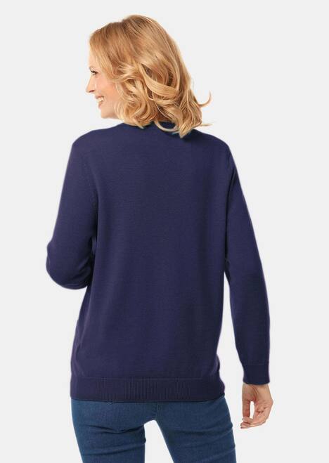 Uni Merino-Cardigan Langarm