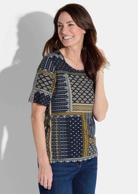 GOLDNER Shirt Jersey shirt met een stijlvolle print