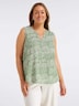 Blusentop Ärmellos Ohne Kragen