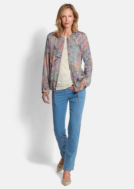 Satinjacke mit Patch-Design