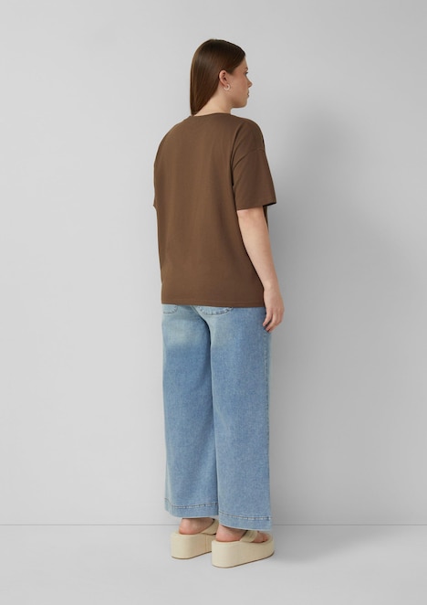 Baumwollshirt mit Frontprint