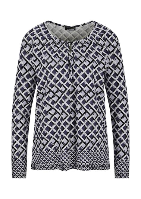 GOLDNER Gedessineerd shirt Jersey shirt met grafische print