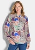 GOLDNER Blouse met print Blouse met een opstaande kraag van viscose-satijn