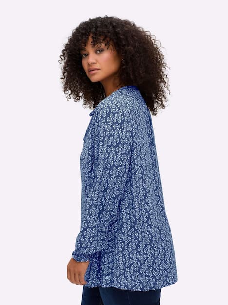 Tunika Langarm Sonstiges Muster Ohne Kragen