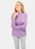 Eleganter Ajourpullover mit Stehbund