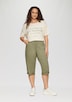 Elastische Capri-Hose aus Baumwoll-Satin