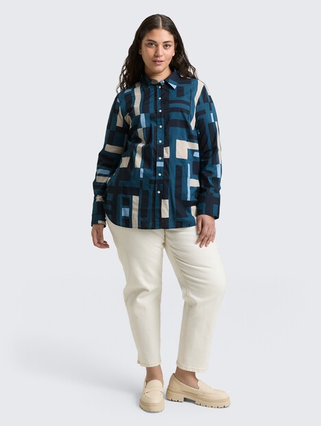 Hemdbluse mit Muster