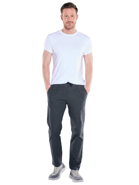 Herren Chino mit Tunnelzug , Schwarz