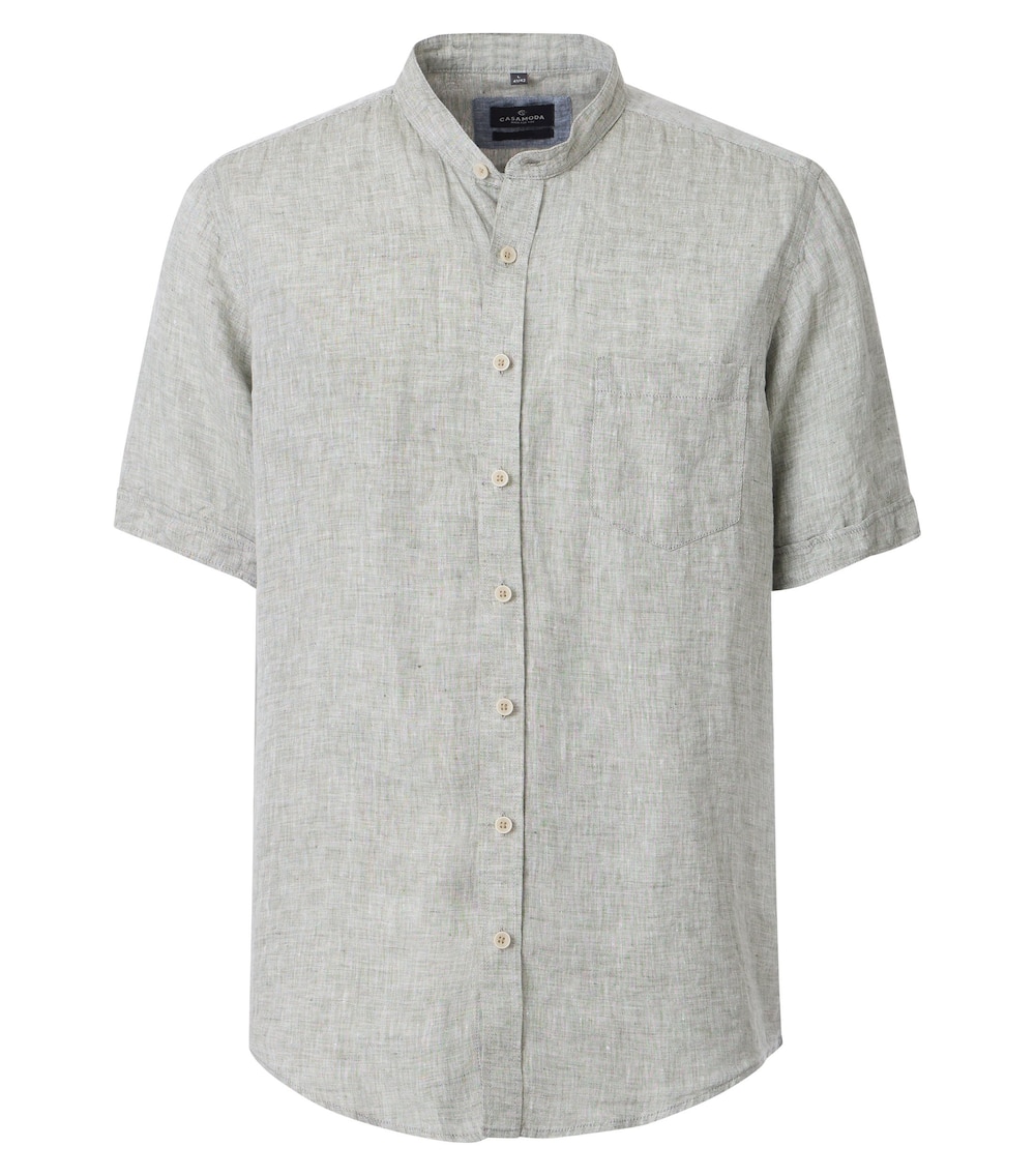 Leinenhemd Kurzarm uni Casual Fit