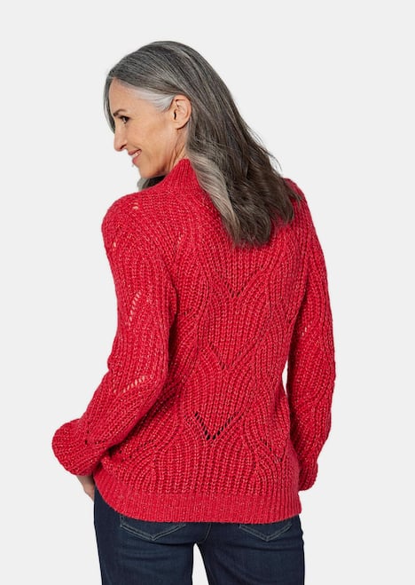Strickpullover mit Ajourmuster