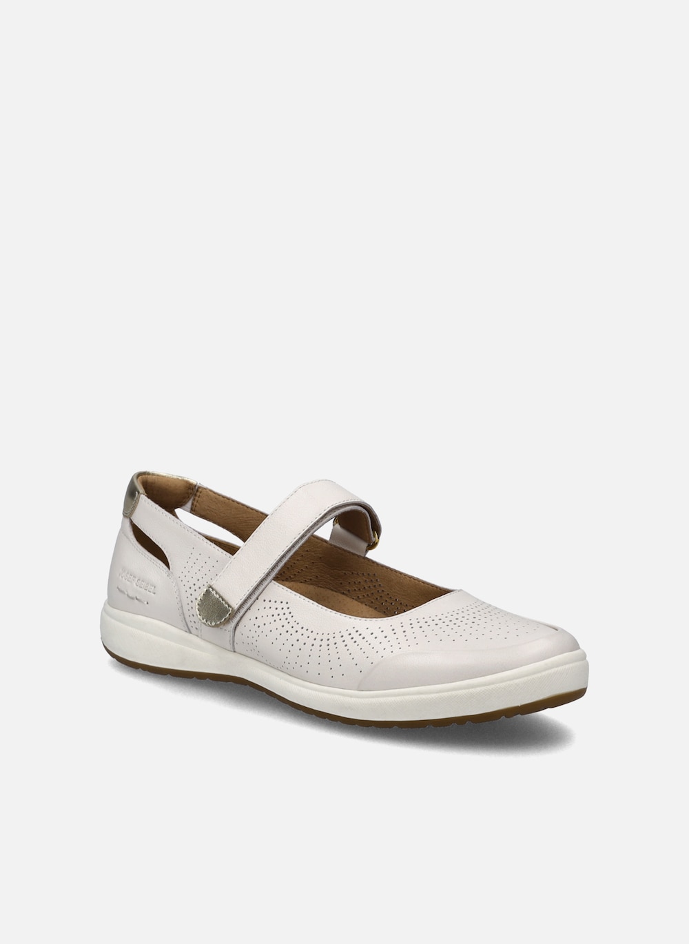 Damen Slipper Caren 68, weiss-gold