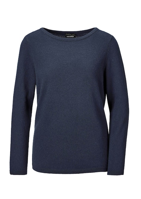 Kaschmirpullover mit U-Boot Ausschnitt