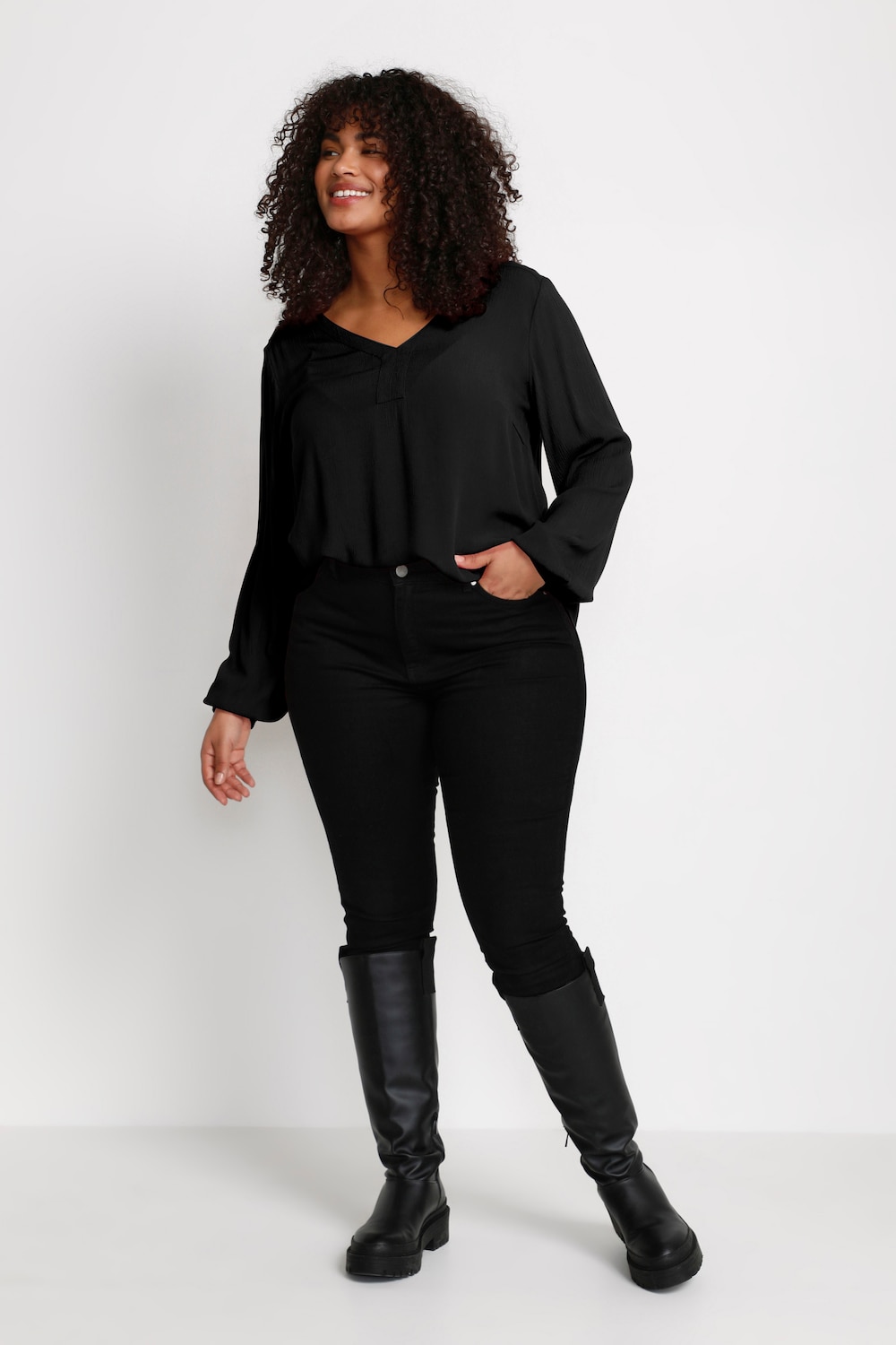 Langarm-Bluse Regular fit