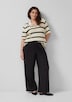 Wide-Leg-Hose aus Leinenmix mit elastischem Bund