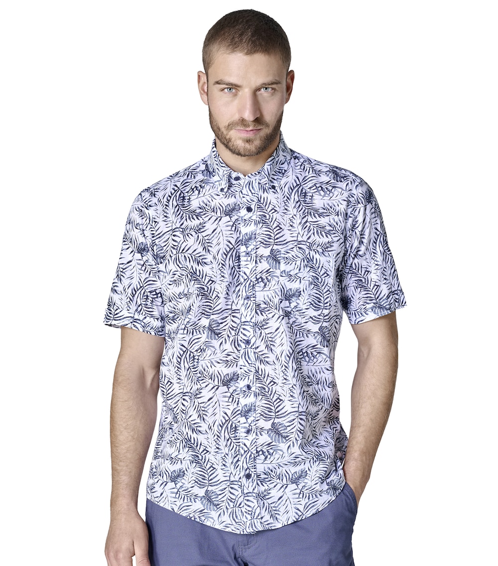 Freizeithemd Kurzarm Print Casual Fit