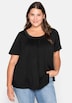 T-Shirt Kurzarm Uni Ohne Kragen