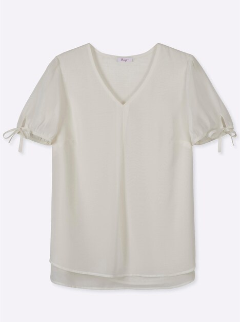 Tunika Kurzarm Ohne Kragen