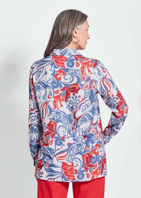 GOLDNER Blouse Overhemdblouse met print allover