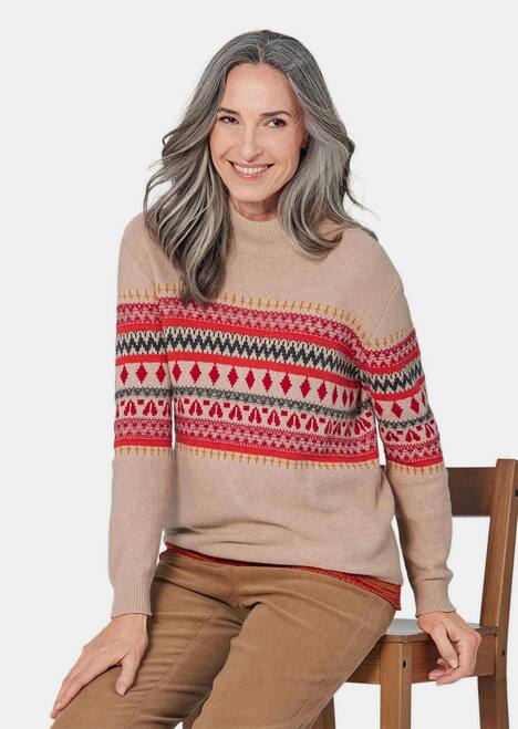 Strickpullover mit Rollkragen