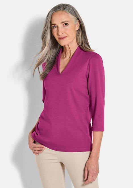 Basic-Shirt aus Interlock-Jersey