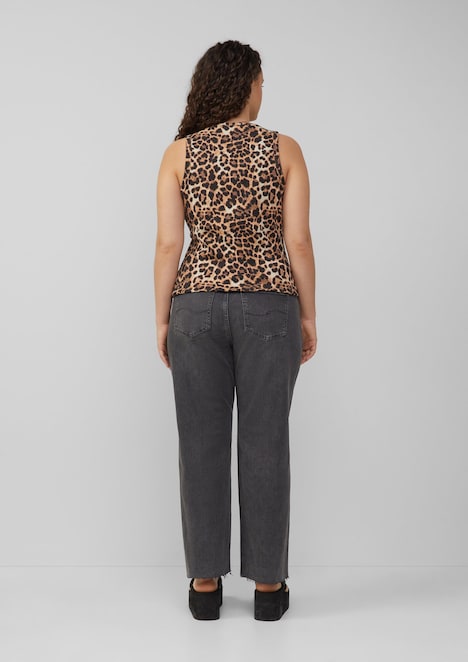 Ankle-Jeans / Mid Rise / Straight Fit
