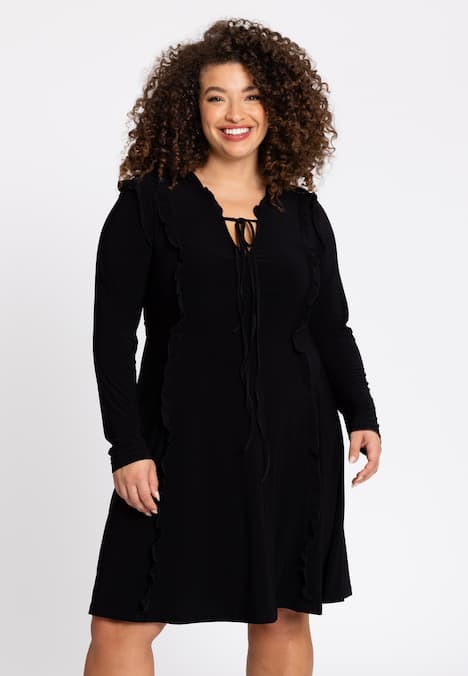 Kleid mit V-Ausschnitt