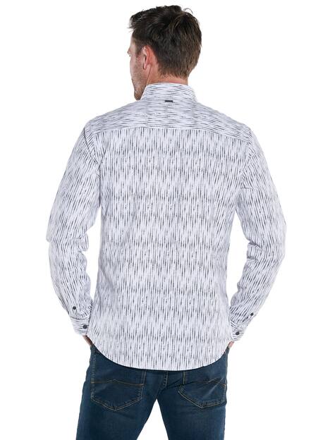 engbers Herren Langarm-Hemd gestreift , Marineblau