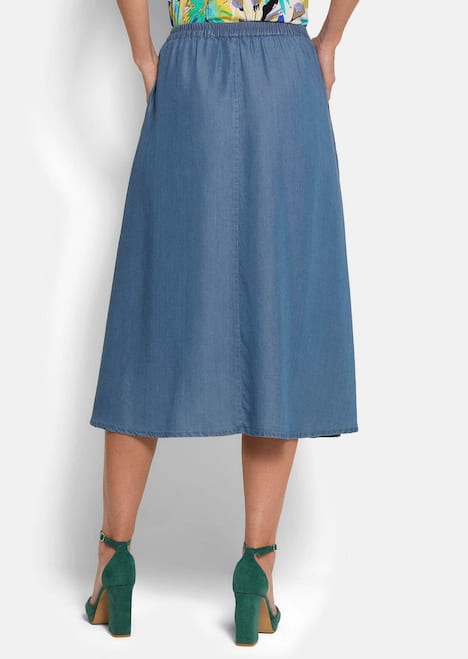 Tencel-Rock mit Taschen