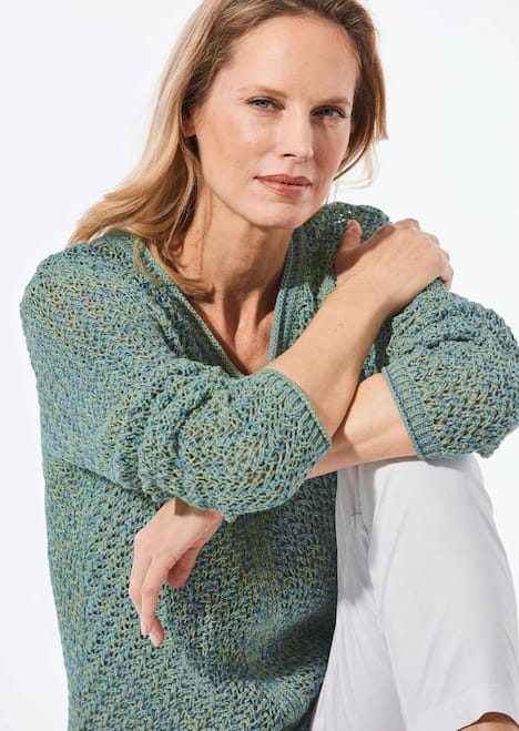 GOLDNER Tricot pullover Gebreide pullover met V-hals