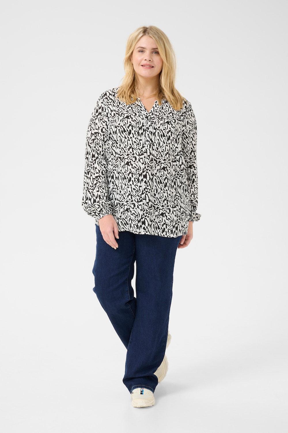 Langarm-Bluse Regular fit