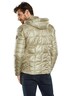 Herren Steppjacke mit abnehmbarer Kapuze , Beige