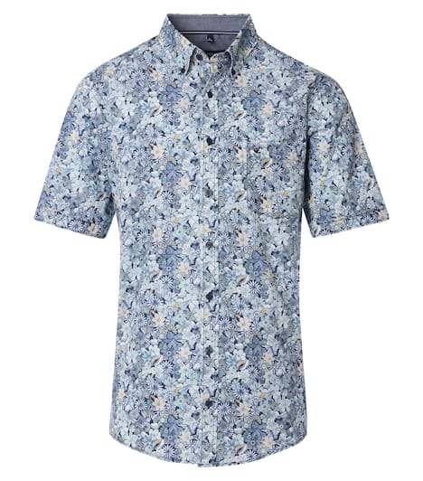 Freizeithemd Kurzarm Print Comfort Fit