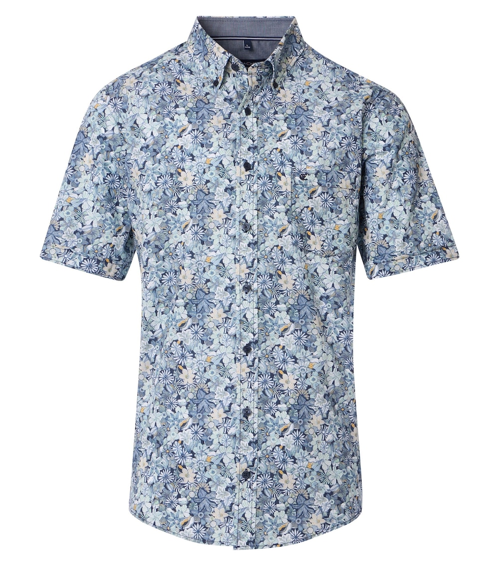 Freizeithemd Kurzarm Print Comfort Fit
