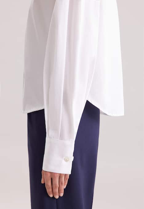 Damen Stehkragenbluse - Uni