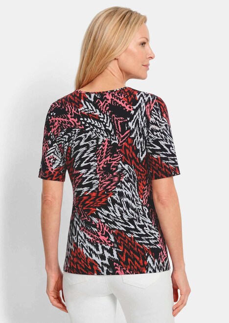 Viskoseshirt in abstrakter Felloptik