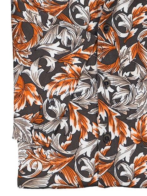 Herren Kurzarm-Hemd slim fit , Rostorange