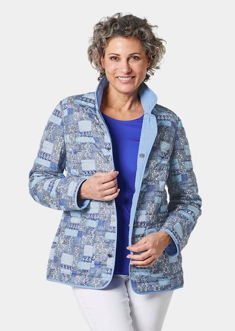 Leichte Druck-Steppjacke zum wenden