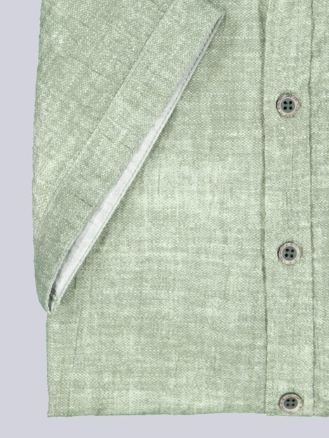 Herren Kurzarm-Hemd strukturiert , Hellgruen